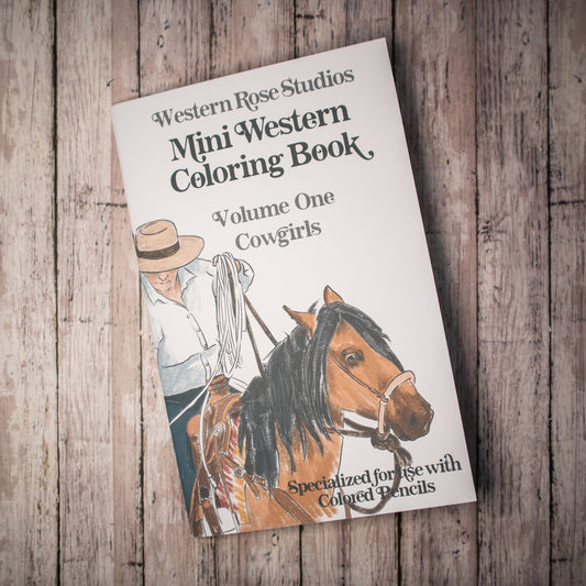 Mini Western Coloring Book: Volume One – Cowgirls
